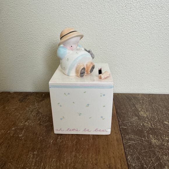 Michel‎ & Company VINTAGE whimsical ceramic Best Friends Forever Piggy Bank - Picture 2 of 9